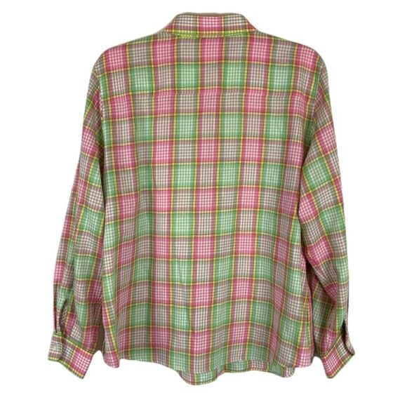 Foxcroft Classic Fit,Wrinkle Free Plaid Shirt 1X - Picture 8 of 10